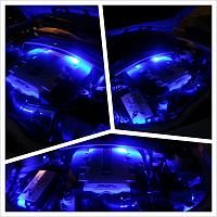 engine bay. Blue LED's