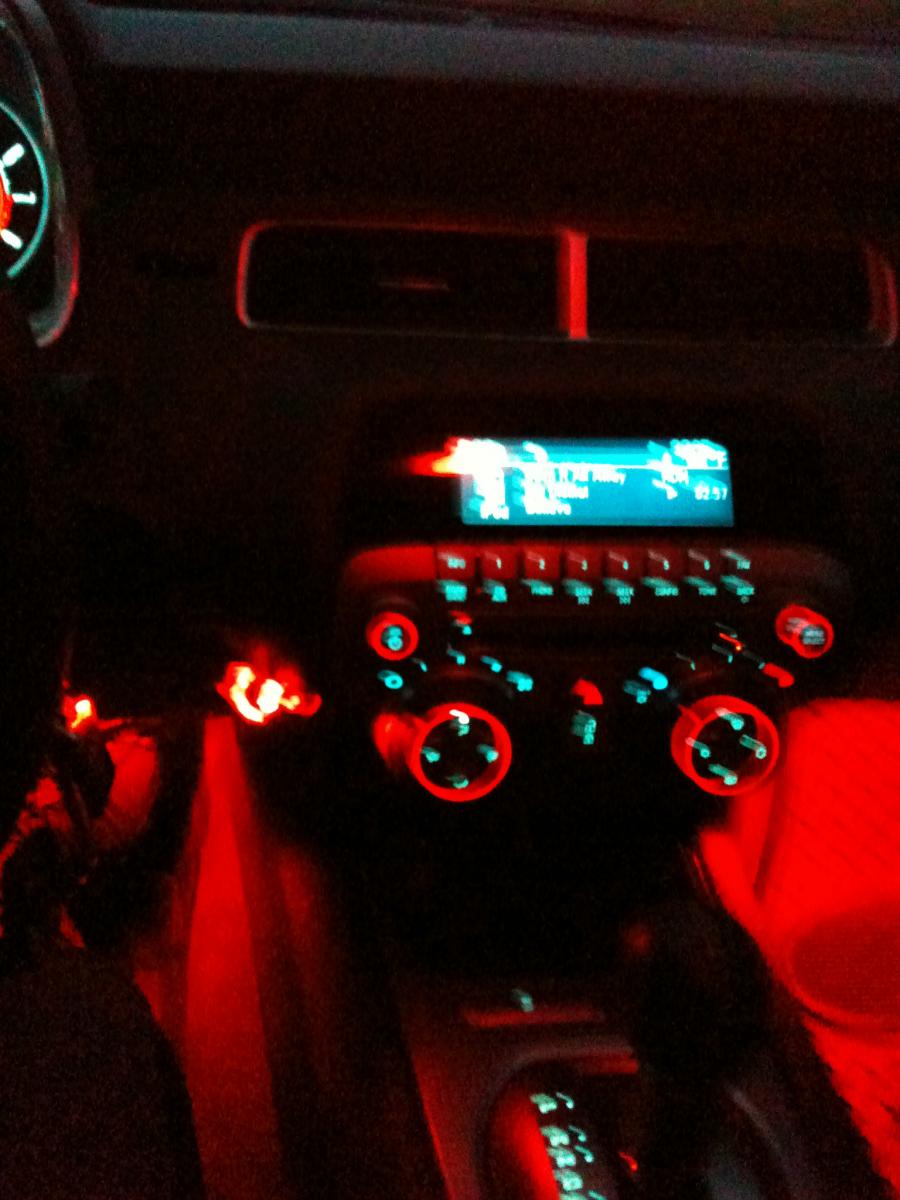 I installed the red LED footwell lights