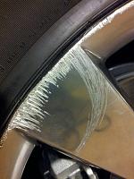 20 inch RS polished rim meets high curb