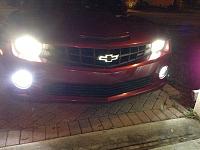 Illuminated front bow tie from camaro customs.   
 
Drl mod using gen5diy.com drl harness