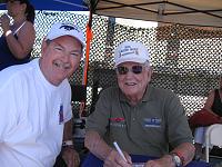 Col. "Bud" Anderson, WWII Triple Ace in P-51Ds.  Still kickin' at 92.  Chino airshow May 4, 2014.