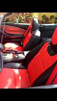 IGGEE Custom Fit Red/Black Leather Seat Covers