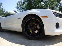 My 2011 Camaro 2SS showing my new MRR 288 Gloss Black wheels.