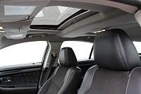 View of front seats and sunroof