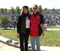 Doing one of our many Harley runs - Columbine High School, Littleton September 2009