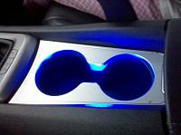 Installed LED's inside cupholders.