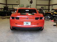 Blacked out Taillights and Reverse lights are spray tinted.