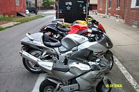 Baby Busa  
Big Poppa busa 1397 with nos 
Busa 1340 
1996 Suzuki 750  
Bike hauler