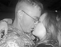 Homecoming from Iraq October 31, 2007. Me and Lath.