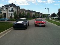 all my current cars out front.