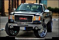 MY FRIENDS TRUCK 2010 TRUCK GMS SIERRA WITH 33" WHEELS HI IN THE SKY ( NICE RIDE )