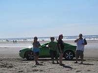 CIS 13 Ocean Shores, WA. Camaros in the Sand 2012. 
Left to right: Fifth Jen, Dragonlady, Ladybugs Mom, and Bad Z28.