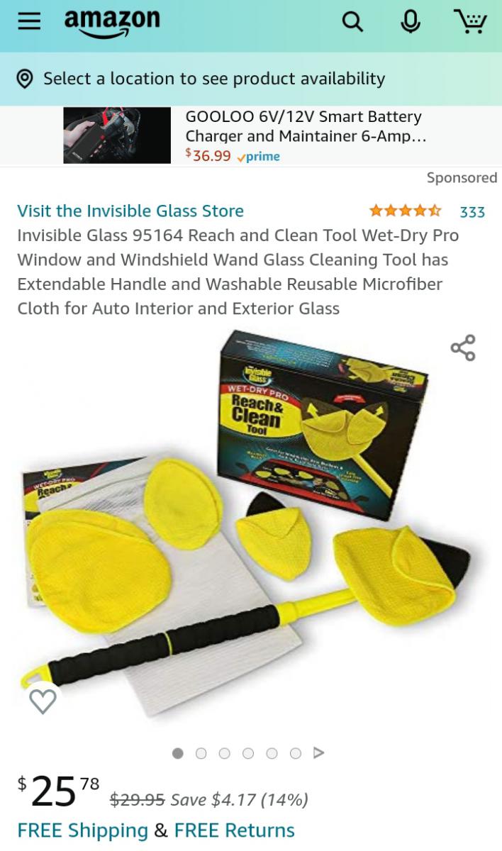 Windshield Cleaning Wand