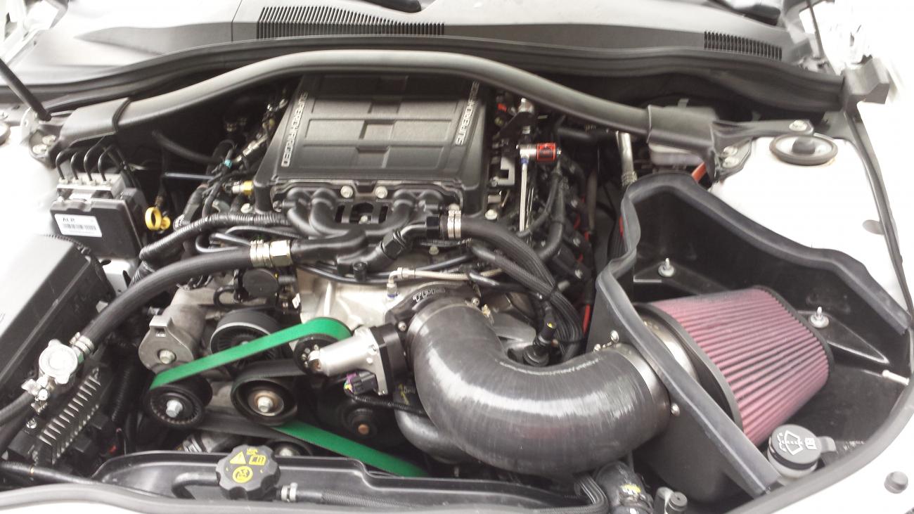 Engine bay at 835 whp plus nitrous plumbing is in place on this pic.