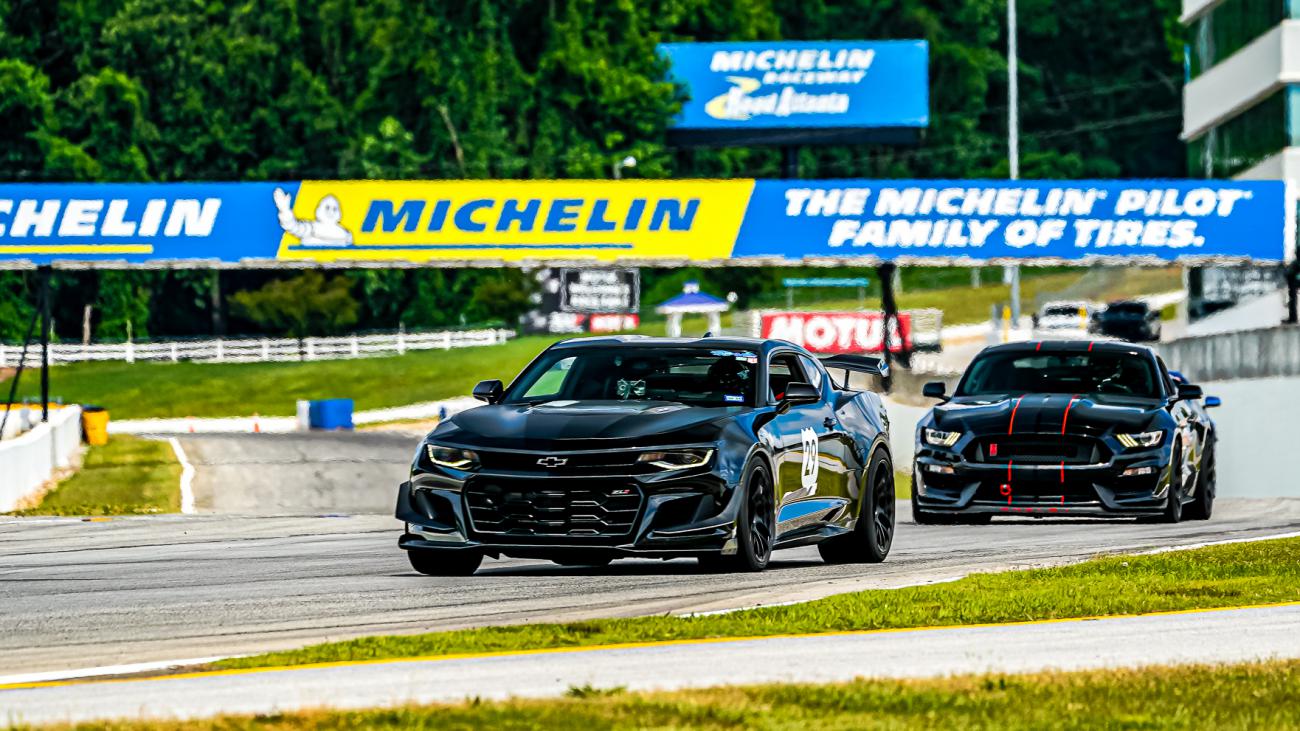 Another Ford Shelby GT500 got passed on the front straight before turn-1