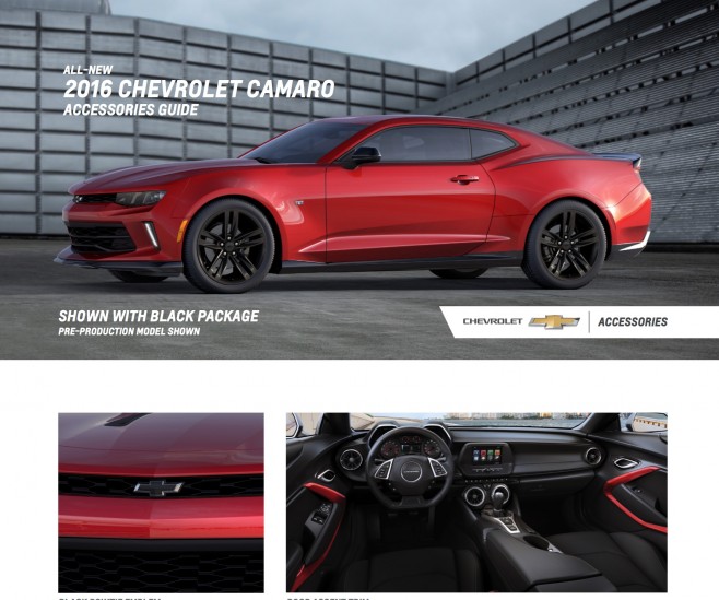 2016 Camaro Accessories Brochure 6th Gen 2016 Camaro